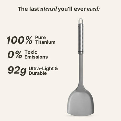 Titanium Hammered Frying Pan with Utensil