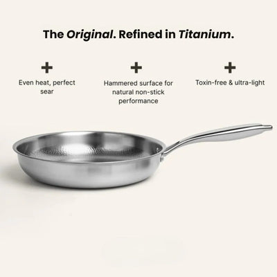 Titanium Cook & Prep Bundle | Frying Pan with Cutting Board Set