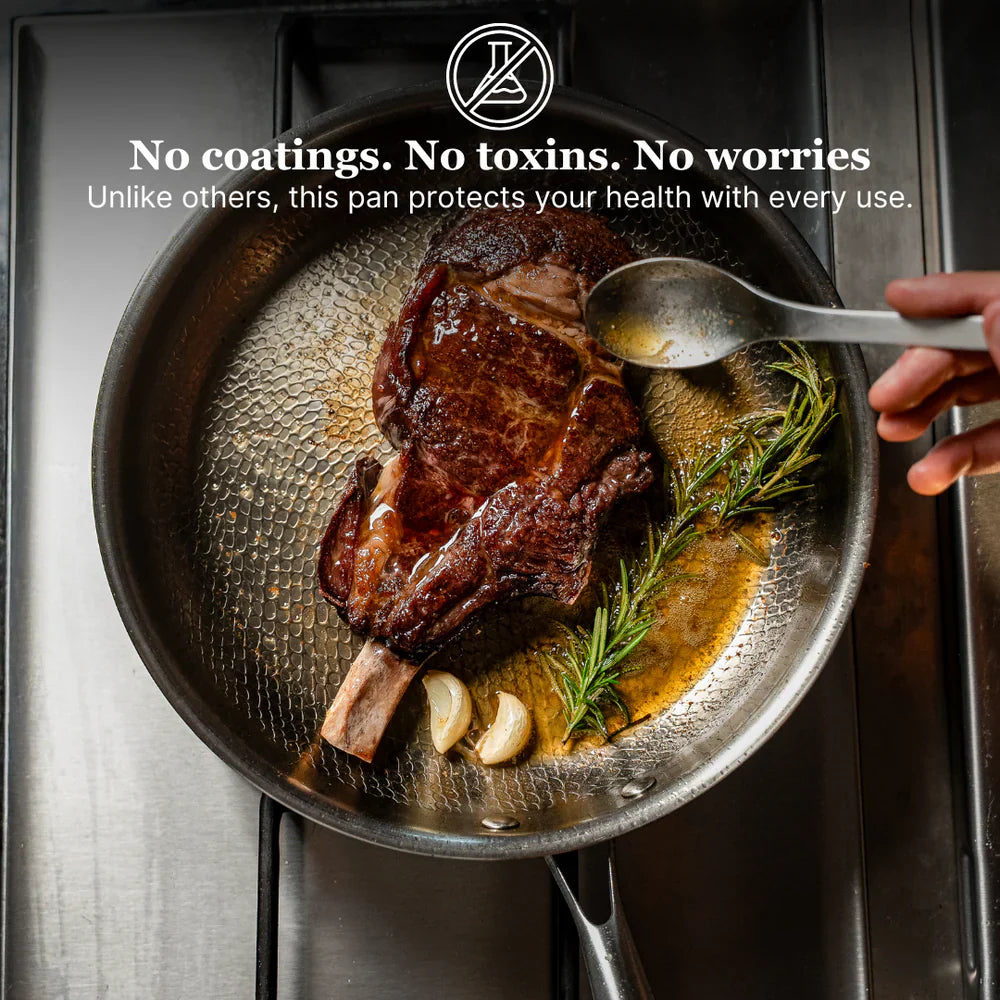 Pure Titanium Frying Pan | Hammered Precision