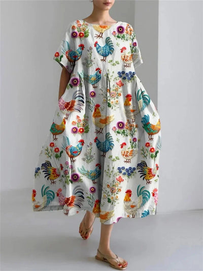 LEERA – ALL OVER PRINT LOOSE DRESS