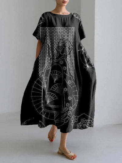 NERIS – ARTISTIC PRINT POCKET MAXI DRESS