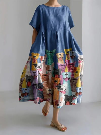 LEERA – ALL OVER PRINT LOOSE DRESS