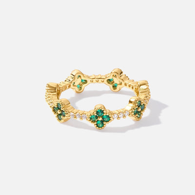 Luck - Cloverleaf Crystal Ring