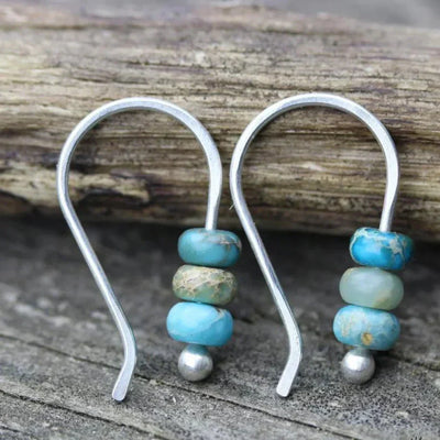 Rebekah – Turquoise Beaded Earrings